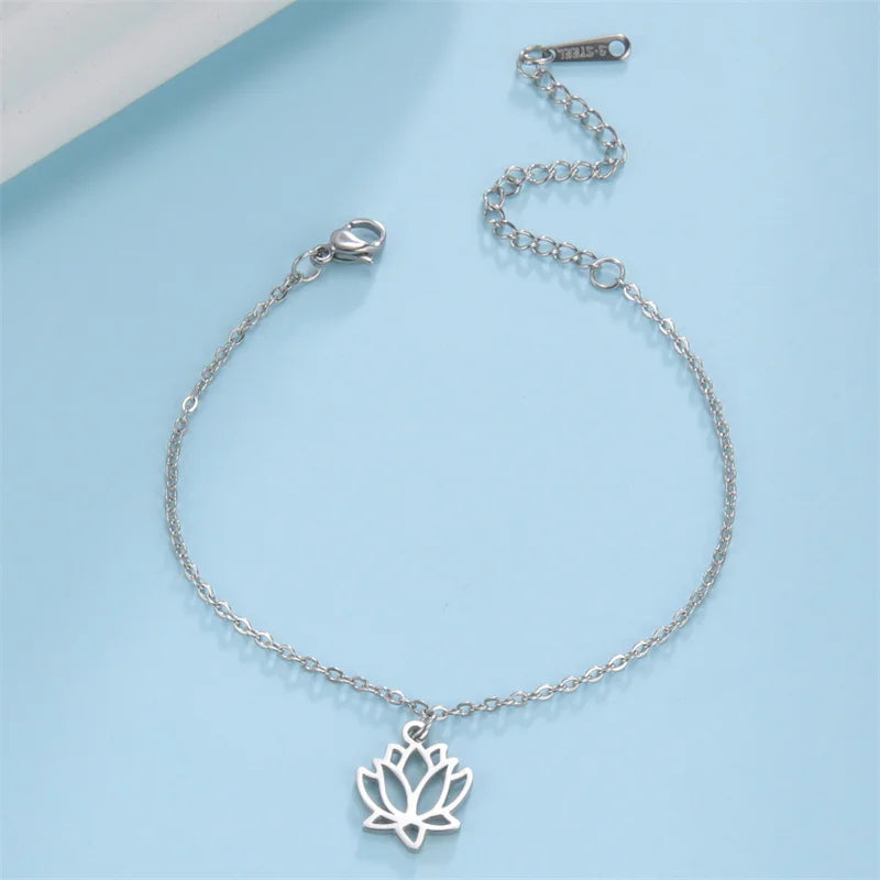 Pulsera Flor de Loto Fina 