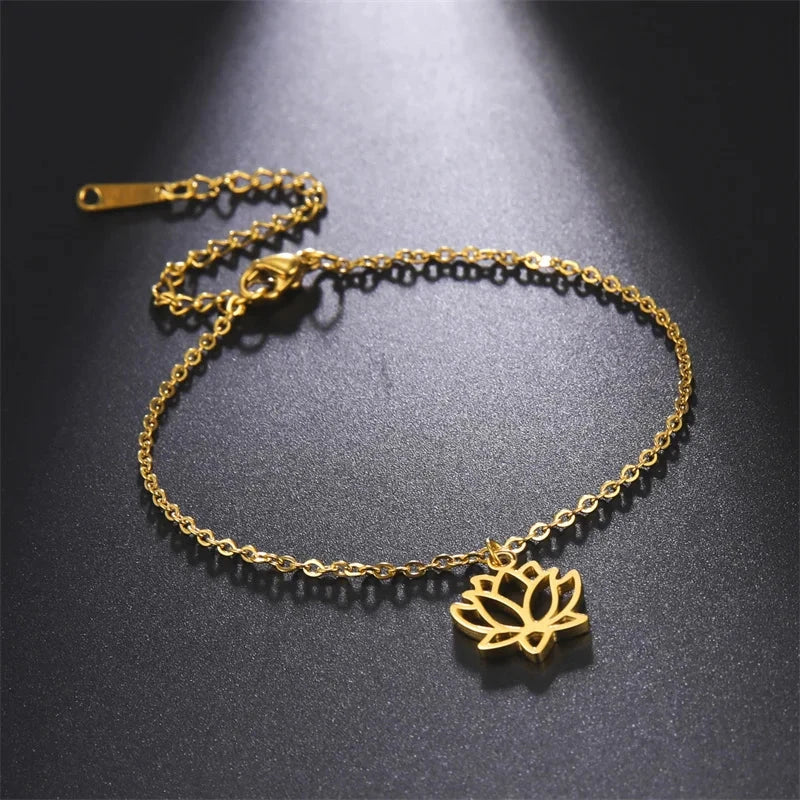 Pulsera Flor de Loto Fina 