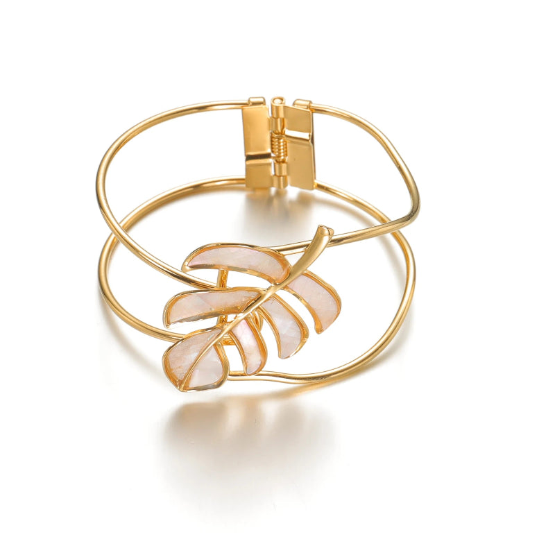 Pulsera Hoja de Palma blanca