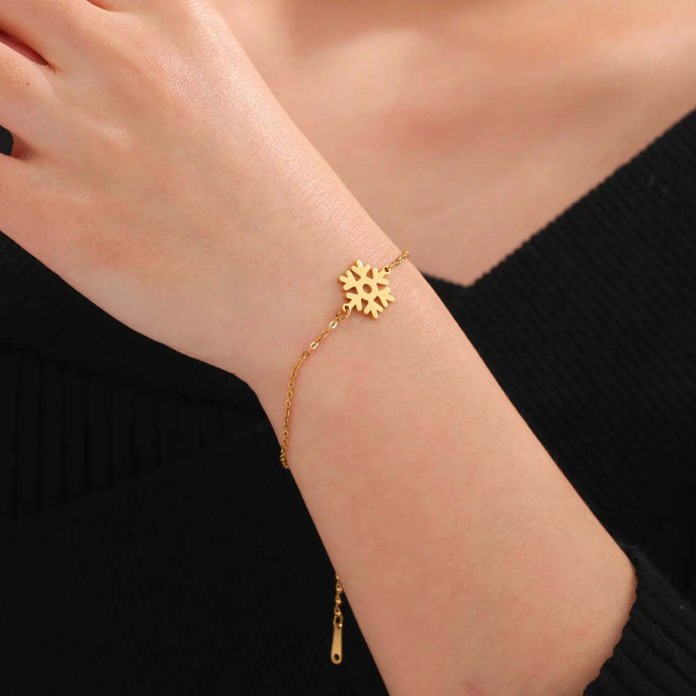 Pulsera Copo de Nieve oro