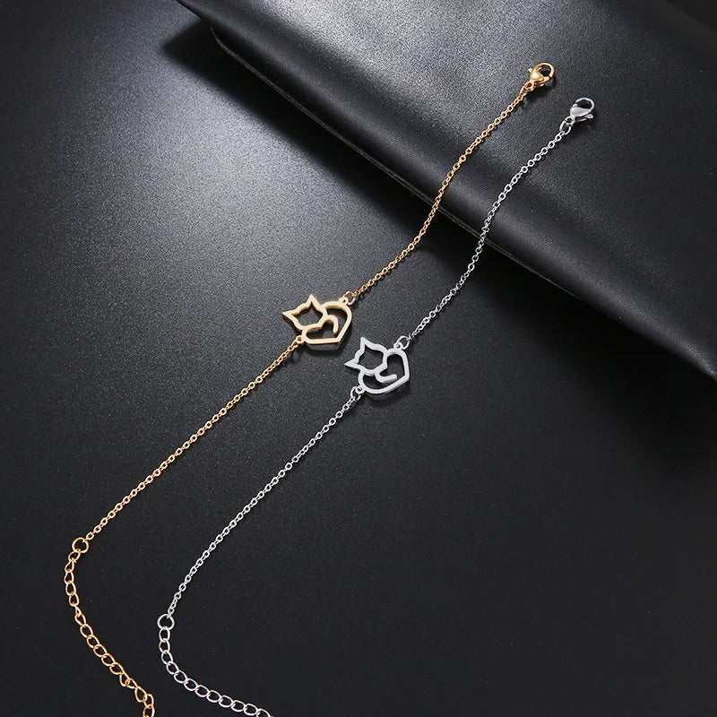 Pulsera de identificación Gato Corazón