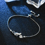 Pulsera Gourmette Gato Circonio plata