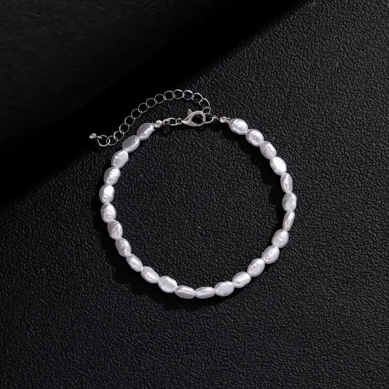 Pulsera Gourmette de Perlas para Mujer u Hombre
