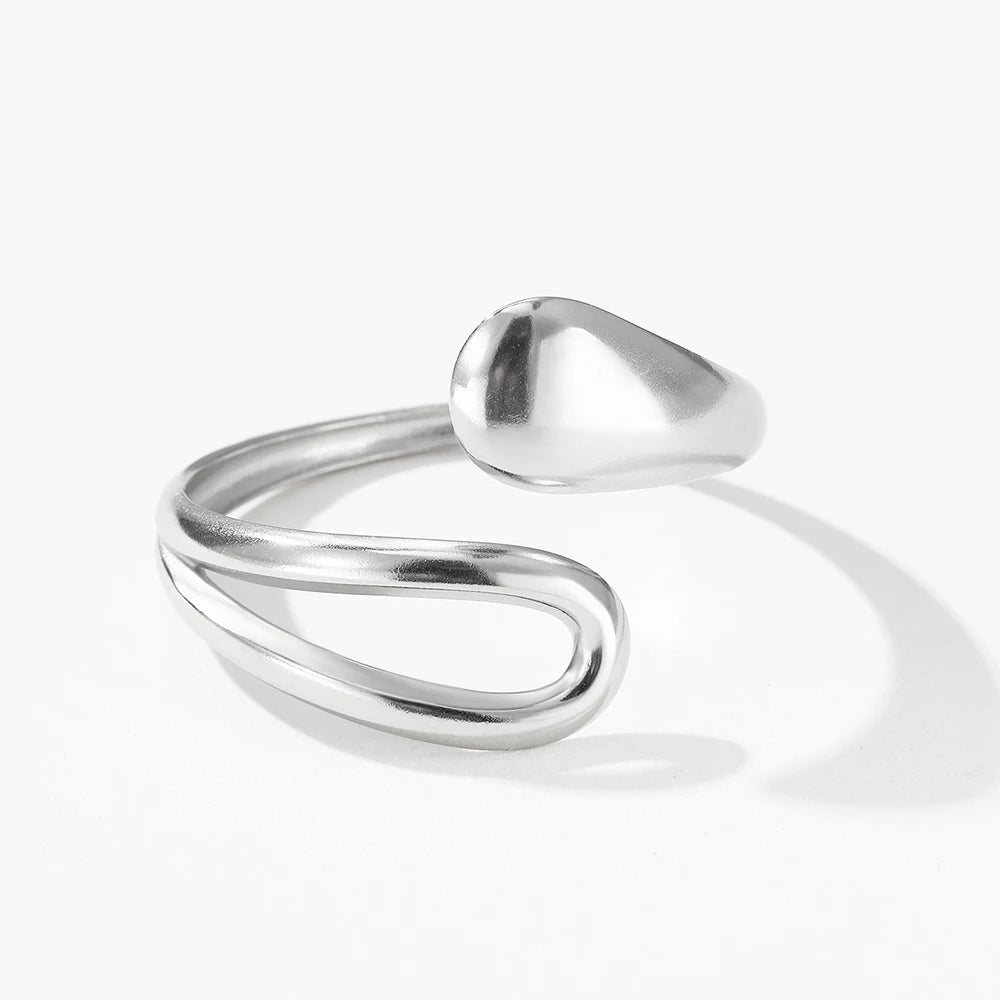 Elegante Pulsera Gourmette con Gota de Agua plata