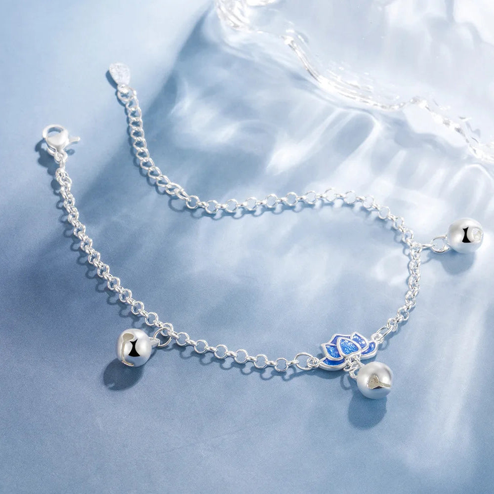 Pulsera Gourmette Flor de Loto Mujer