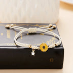 Pulsera gourmette Flor de Margarita amarilla