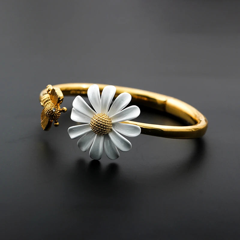 Pulsera Gourmette Flor de Margarita