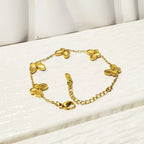 Pulsera Gourmette Flores 4 pétalos