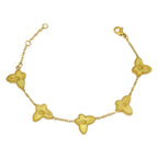 Pulsera Gourmette Flores 4 pétalos