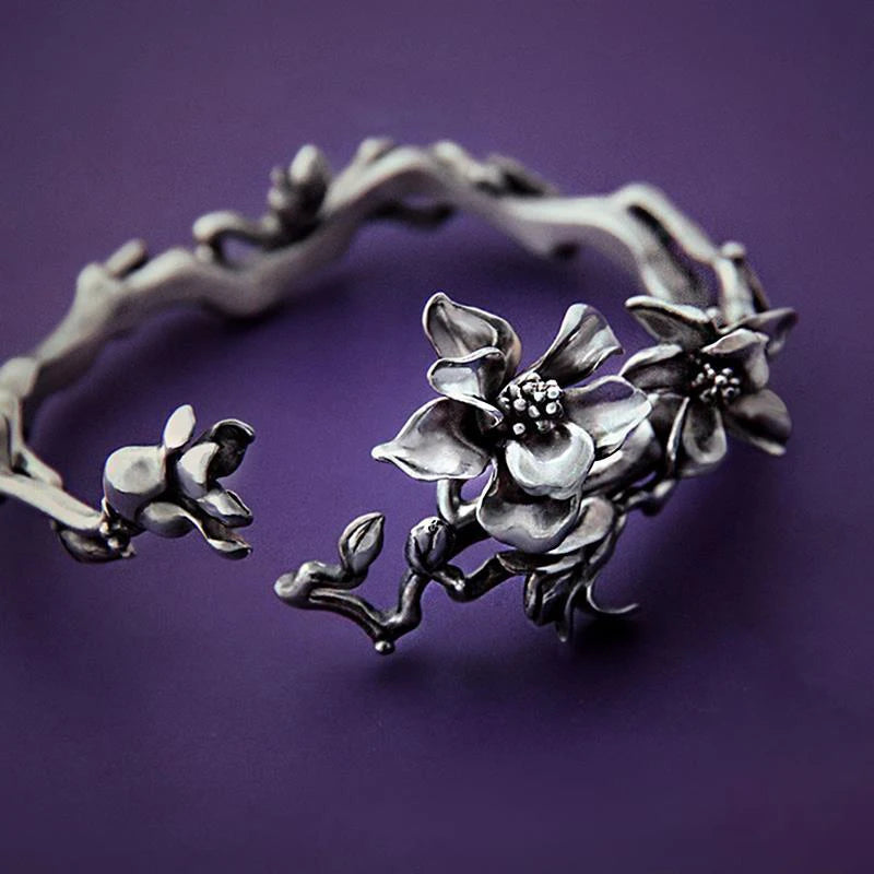 Pulsera Gourmette Flores de Magnolia
