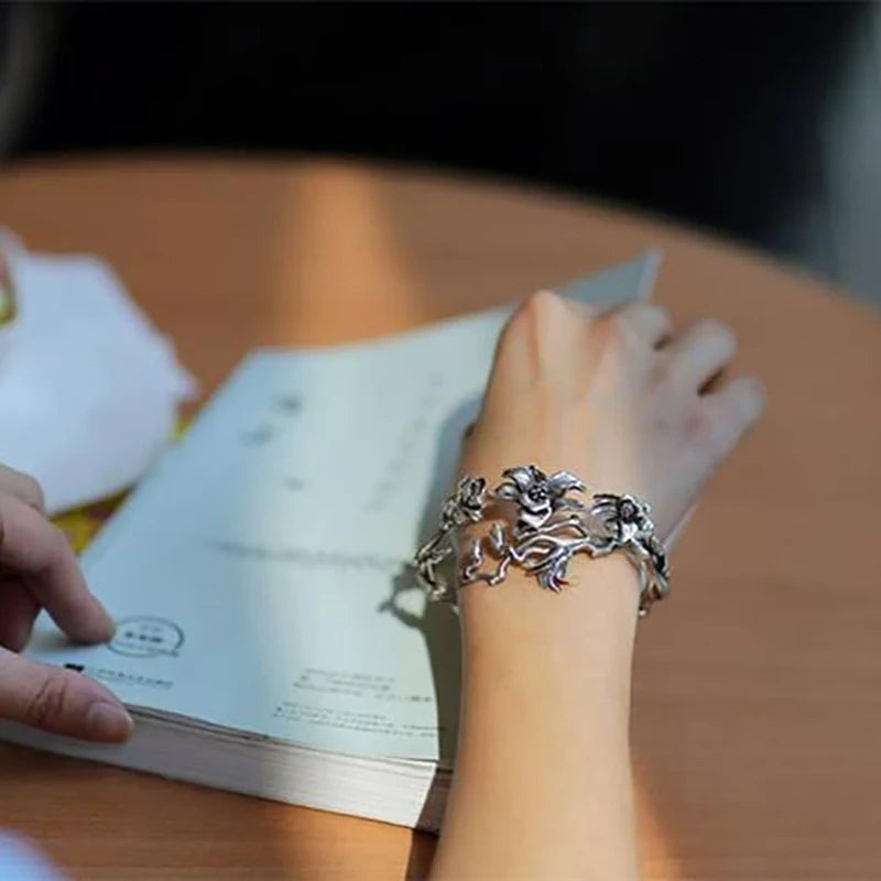 Pulsera Gourmette Flores de Magnolia