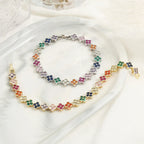 Pulsera Gourmette Flores de Margarita de Color plata