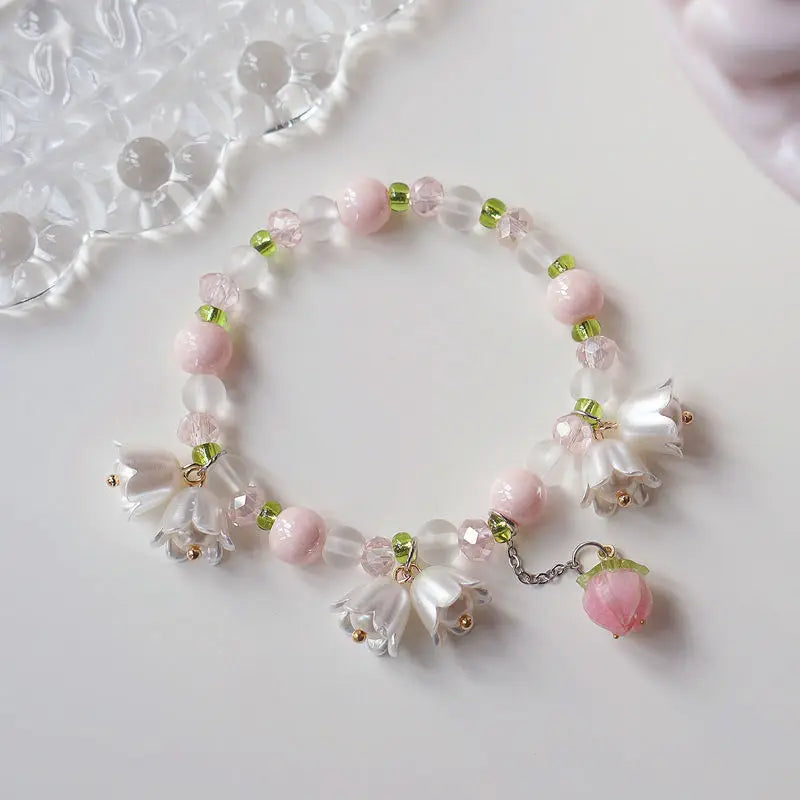 Pulsera Gourmette Flores de Tulipán