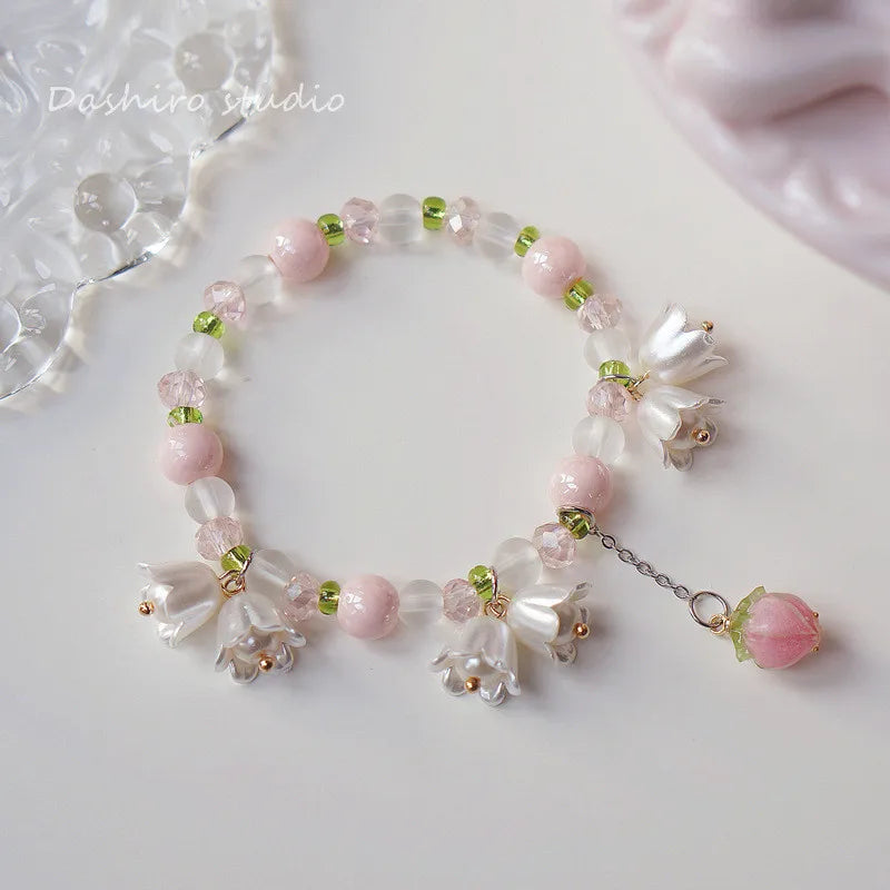 Pulsera Gourmette Flores de Tulipán