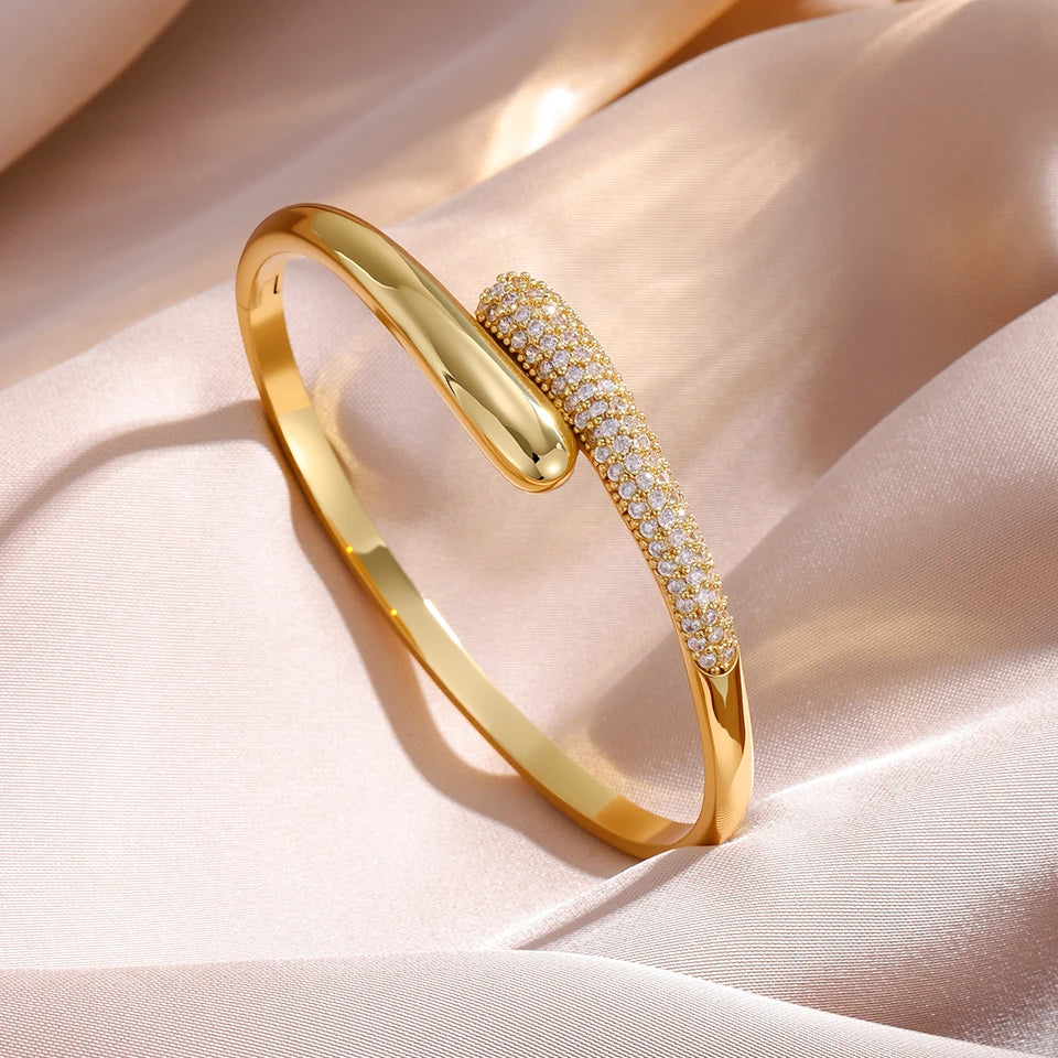 Pulsera Gota de Agua de Circonio para Mujer oro