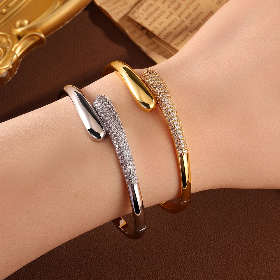 Pulsera Gota de Agua de Circonio para Mujer oro