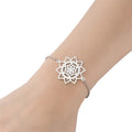 Pulsera Flor de la Vida Mandala Pulsera Dawapara Mujer plata