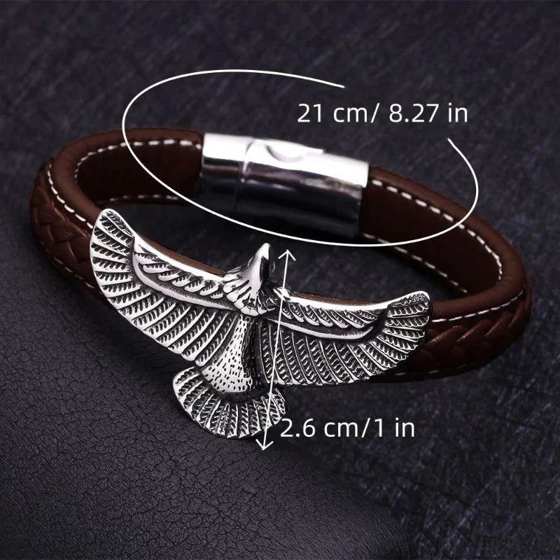 Pulsera Hombre Águila  Marrón