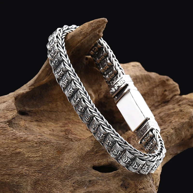 Pulsera Gourmette Hombre Budista Tibetano 