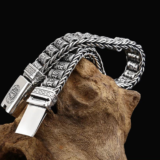Pulsera Gourmette Hombre Budista Tibetano 