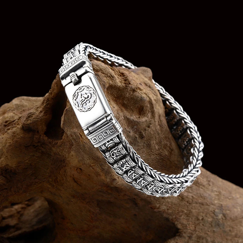 Pulsera Gourmette Hombre Budista Tibetano 