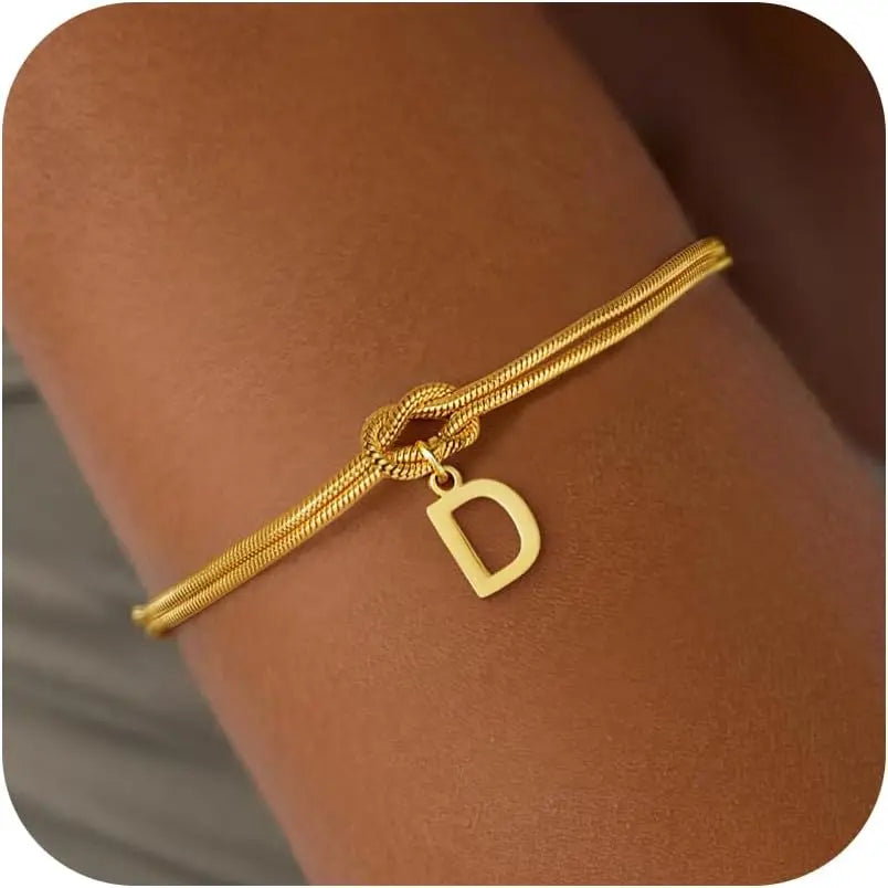 Pulsera inicial y lazo - letra 