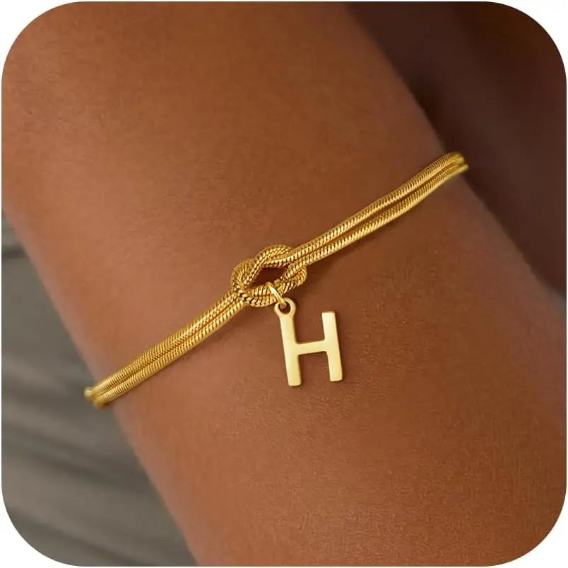 Pulsera inicial y lazo - letra 