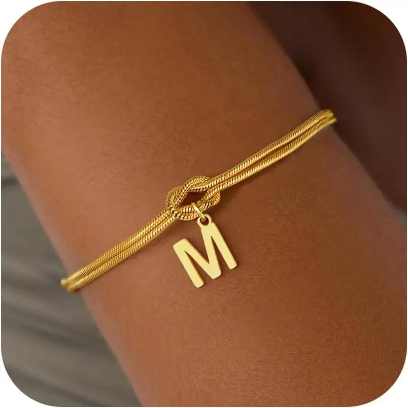 Pulsera inicial y lazo - letra 