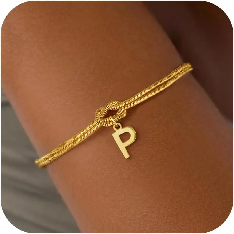 Pulsera inicial y lazo - letra 