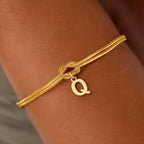 Pulsera inicial y lazo - letra 