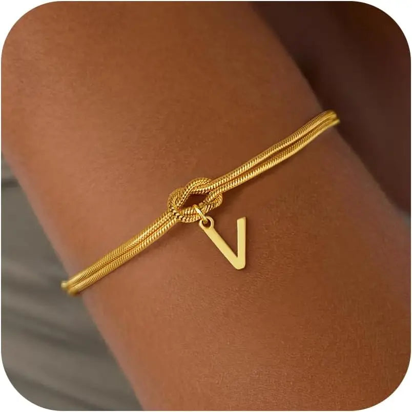 Pulsera inicial y lazo - letra 