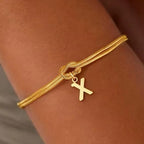 Pulsera inicial y lazo - letra 