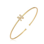 Pulsera minimalista con inicial n