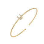 Pulsera minimalista con inicial u