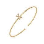 Pulsera minimalista con inicial x