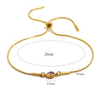 Pulsera rígida con piedra de nacimiento de color