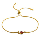 Pulsera rígida con piedra de nacimiento de color