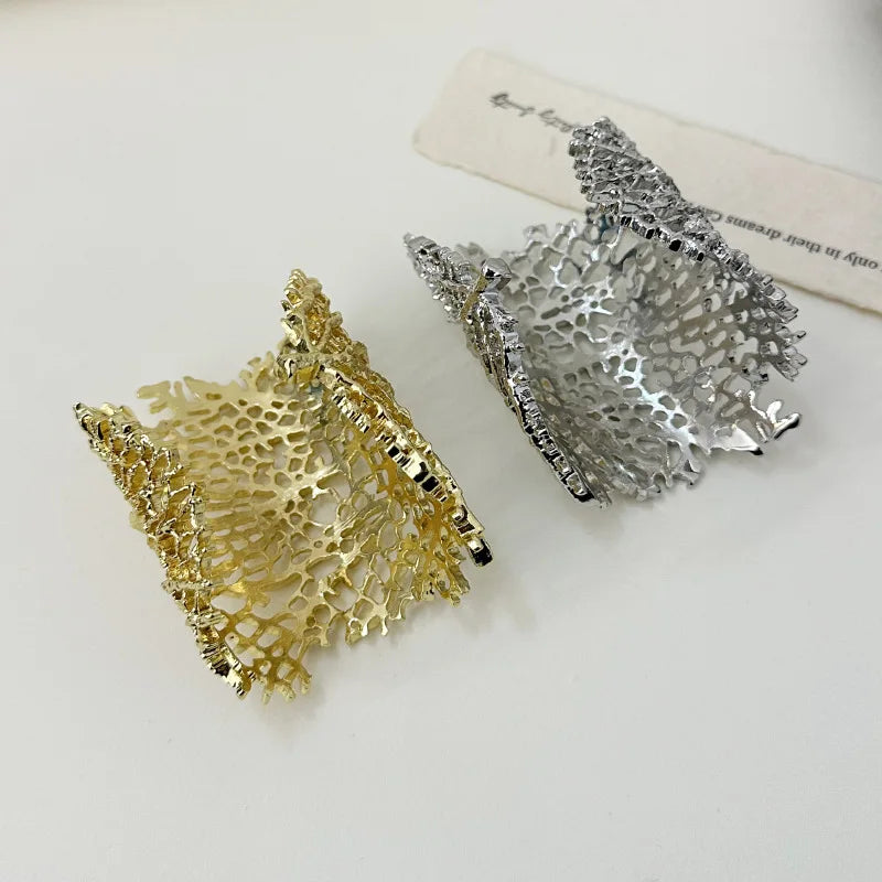 Pulsera Ancha Coral Mujer oro