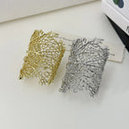 Pulsera Ancha Coral Mujer oro