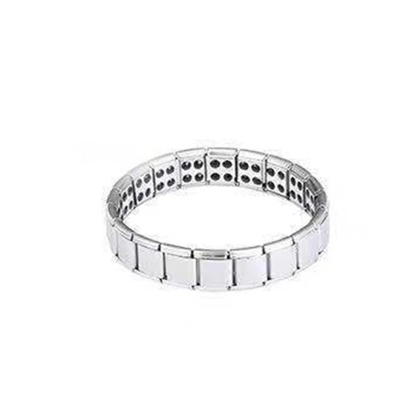 Pulsera Magnética Hombre Anti-Estrés plata