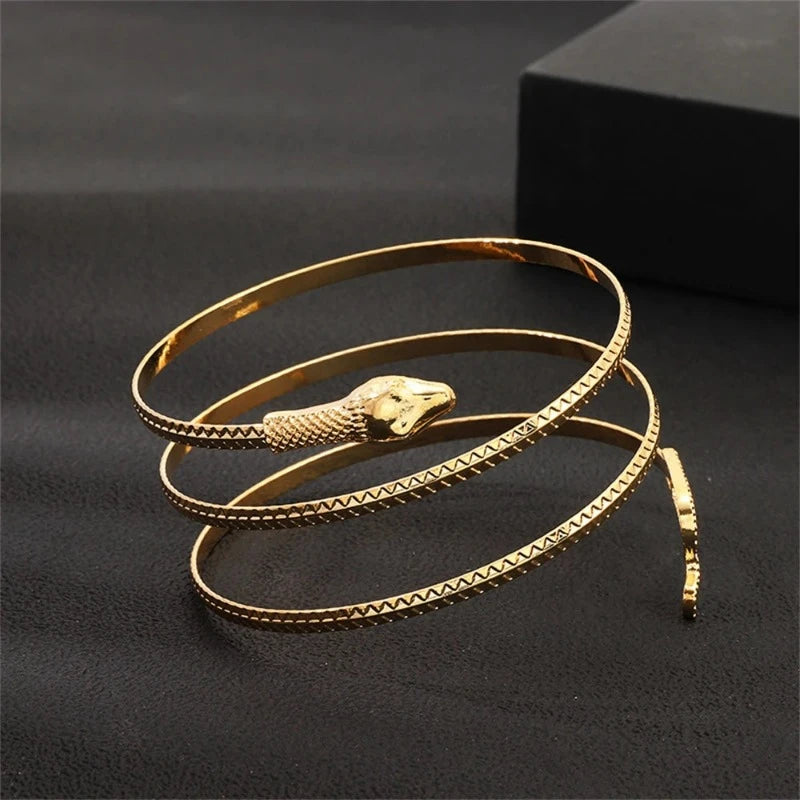 Brazalete Pulsera Serpiente Mujer Reptil oro