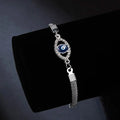 Pulsera Ojo Malo Azul Plata