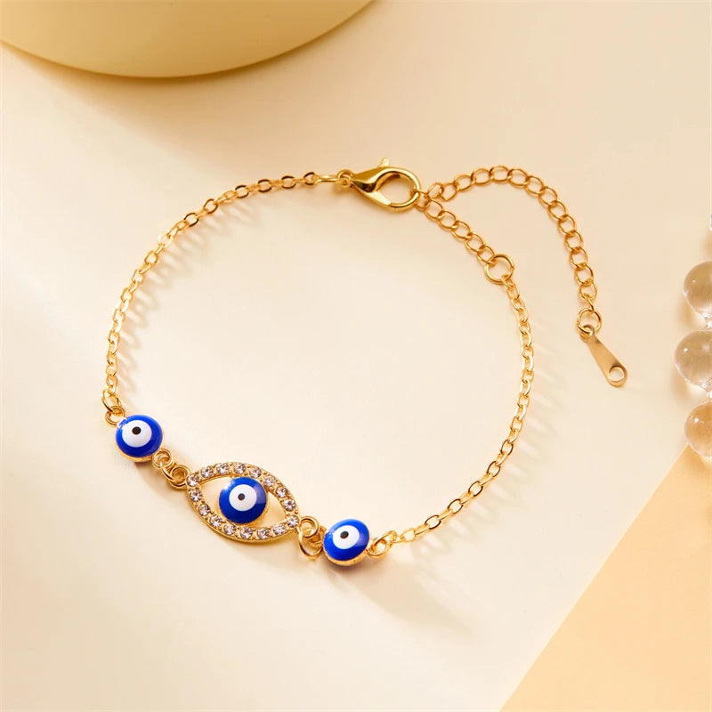 Pulsera Ojo Turco Azul Mal de Ojo Circonio