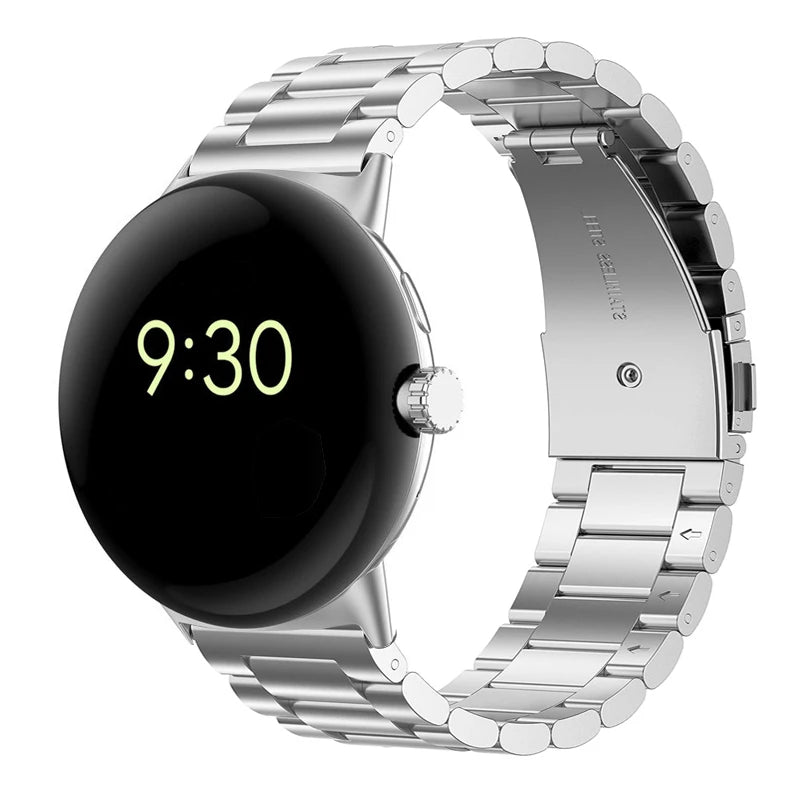 Pulsera de Reloj de Acero Endurecido Smartwatch Google Pixel Watch 1 & 2 plata