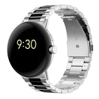 Pulsera de Reloj de Acero Endurecido Smartwatch Google Pixel Watch 1 & 2 plata negro