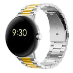Pulsera de Reloj de Acero Endurecido Smartwatch Google Pixel Watch 1 & 2 plata oro