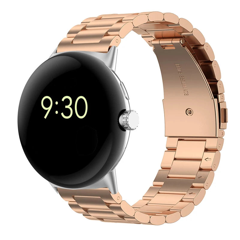 Pulsera de Reloj de Acero Endurecido Smartwatch Google Pixel Watch 1 & 2 oro rosa