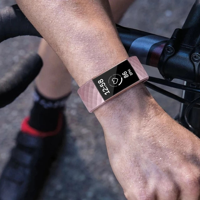 Pulsera Reloj Fitbit Charge 3 & Charge 4 oro rosa con purpurina