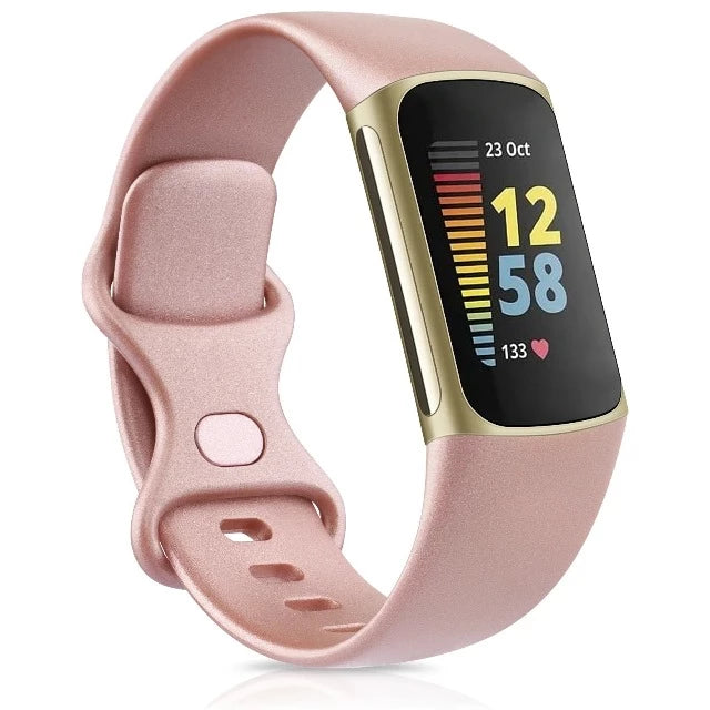 Pulsera Reloj Fitbit Charge 5 oro rosa