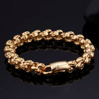 Gold Gothic Style Multiple Skull Bracelet